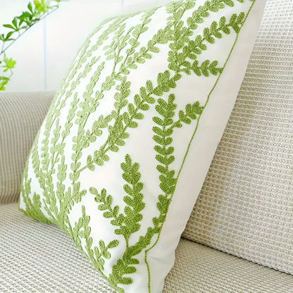 Leaf Pattern Cushion Cover – Textured Microfibre Blend Home Decor