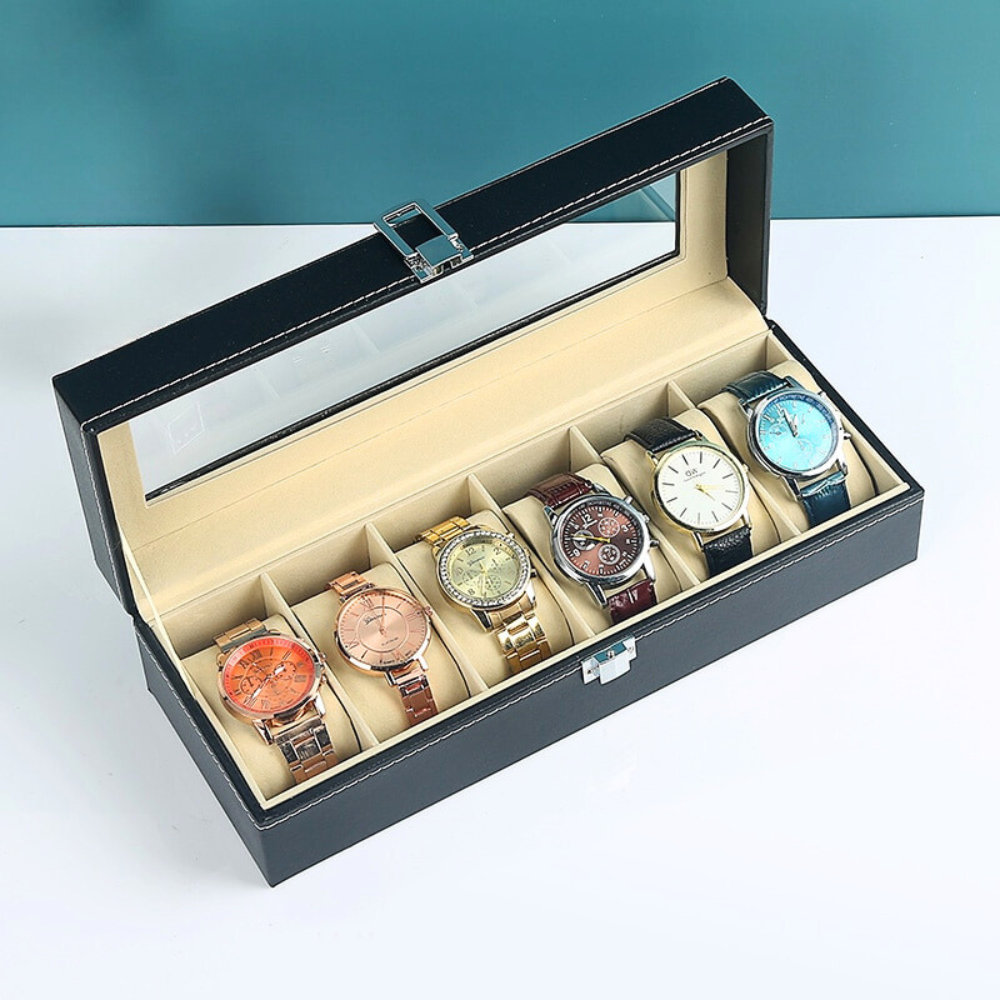 Leather Watch Box with Velvet Lining and Multi Watch Storage