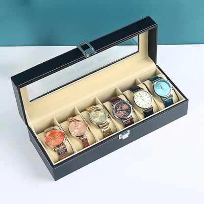 Leather Watch Box with Velvet Lining and Multi Watch Storage
