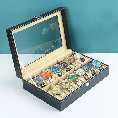 Leather Watch Box with Velvet Lining and Multi Watch Storage