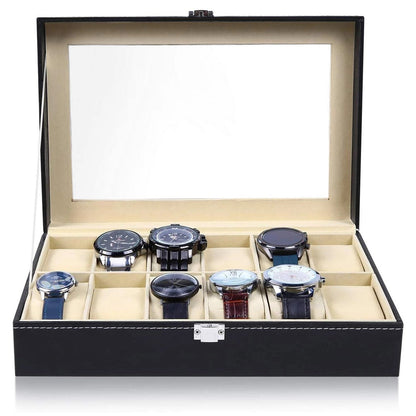 Leather Watch Box with Velvet Lining and Multi Watch Storage