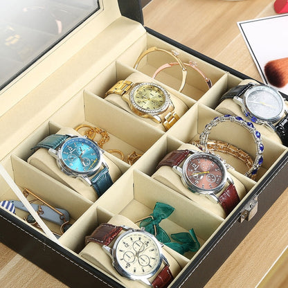 Leather Watch Box with Velvet Lining and Multi Watch Storage