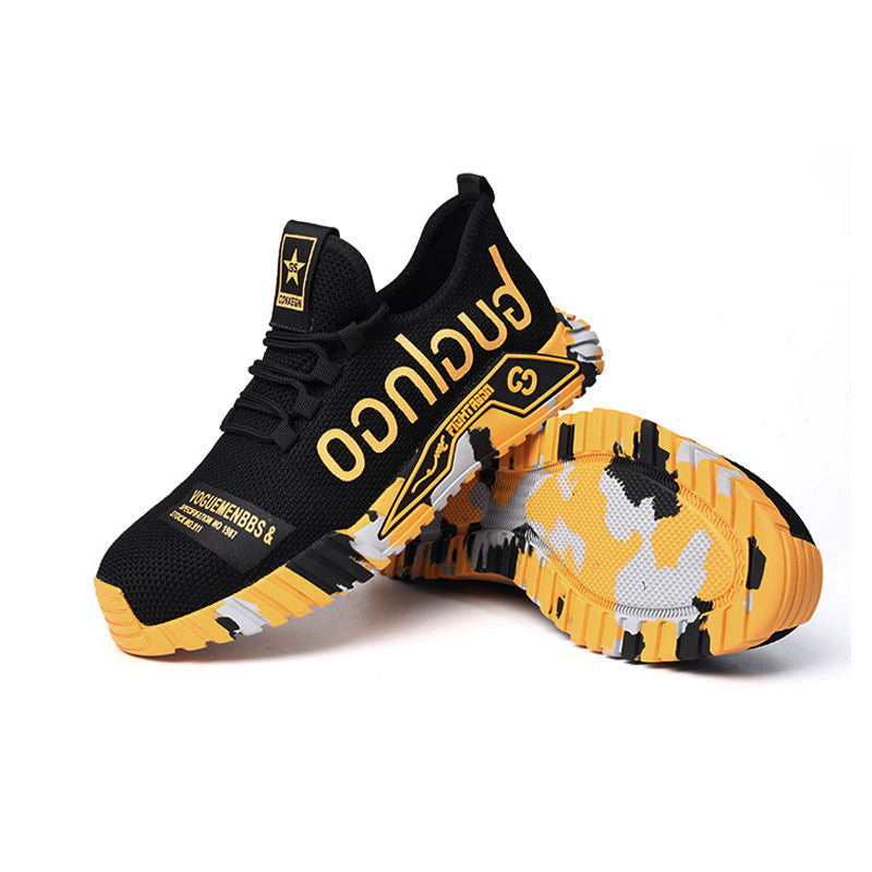 Lightweight Breathable Safety Shoes with Steel Toe and Flexible Grip Sole