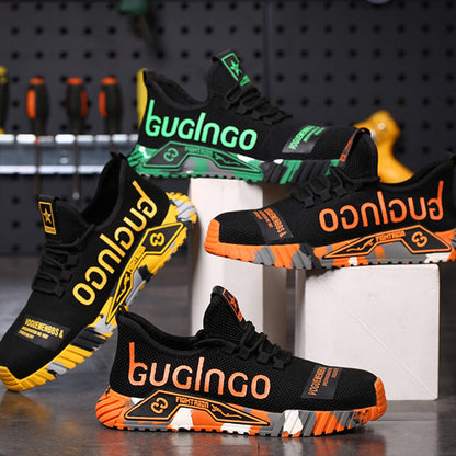 Lightweight Breathable Safety Shoes with Steel Toe and Flexible Grip Sole