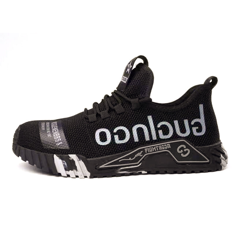 Lightweight Breathable Safety Shoes with Steel Toe and Flexible Grip Sole