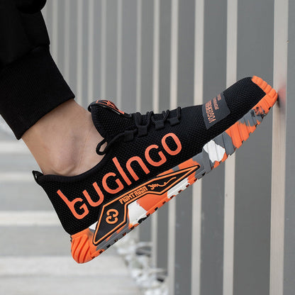 Lightweight Breathable Safety Shoes with Steel Toe and Flexible Grip Sole