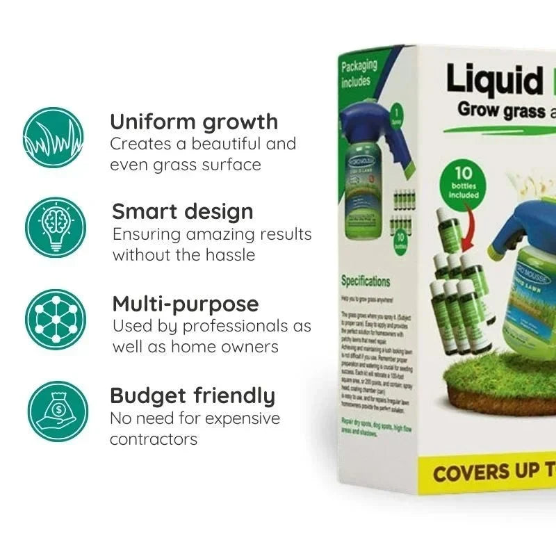 Liquid Lawn Seed Spray for Filling Thin and Bare Grass Areas