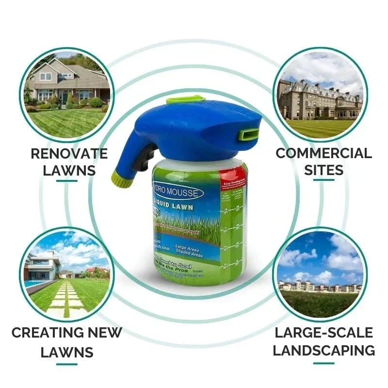 Liquid Lawn Seed Spray for Filling Thin and Bare Grass Areas