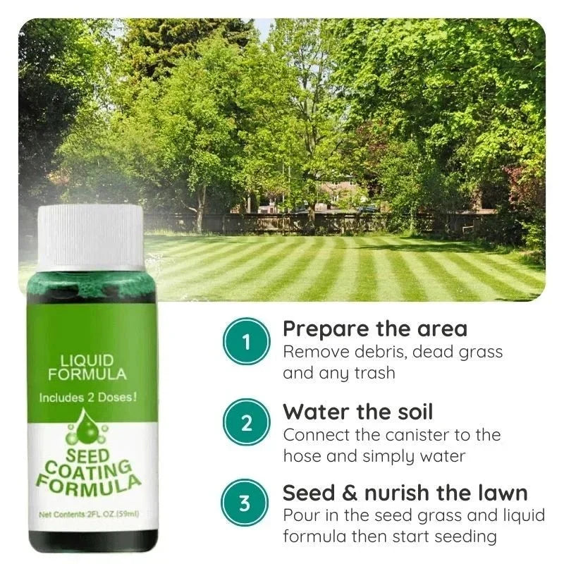 Liquid Lawn Seed Spray for Filling Thin and Bare Grass Areas
