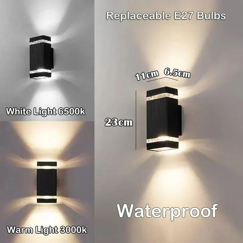 LumiBloc LED Outdoor Wall Light Up and Down Modern IP65 Fixture