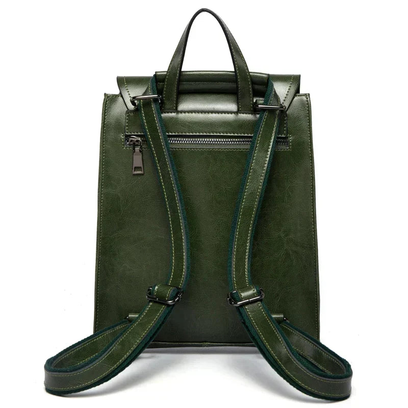 LuxeCarry Leather Backpack Stylish Womens Travel and Everyday Bag