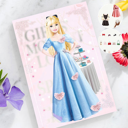 Magnetic Dress-Up Doll Set for Girls with Portable Metal Storage Box