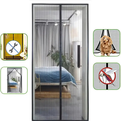 Magnetic Hinged Door Screen with Automatic Closing for Insect Protection