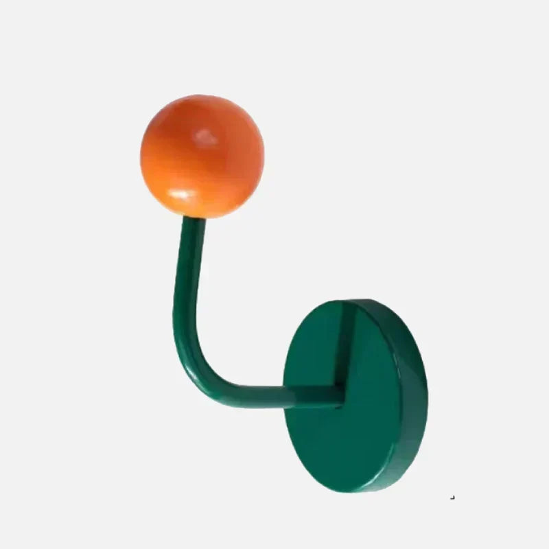 Magnetic Metal Hook with Colourful Retro-Inspired Design for Light Items