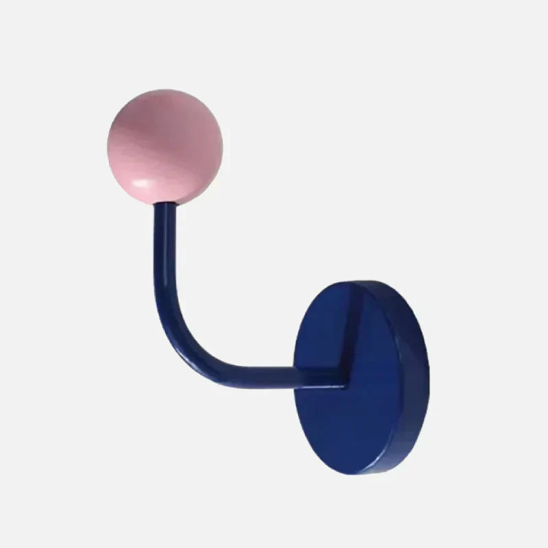 Magnetic Metal Hook with Colourful Retro-Inspired Design for Light Items