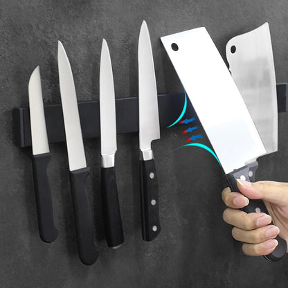 Magnetic Stainless Steel Wall Rack for Knives and Kitchen Utensils