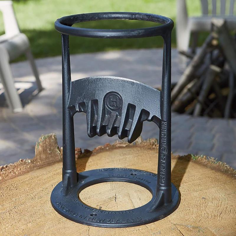 Manual Log Splitter with Hardened Steel Construction and Stable Grip