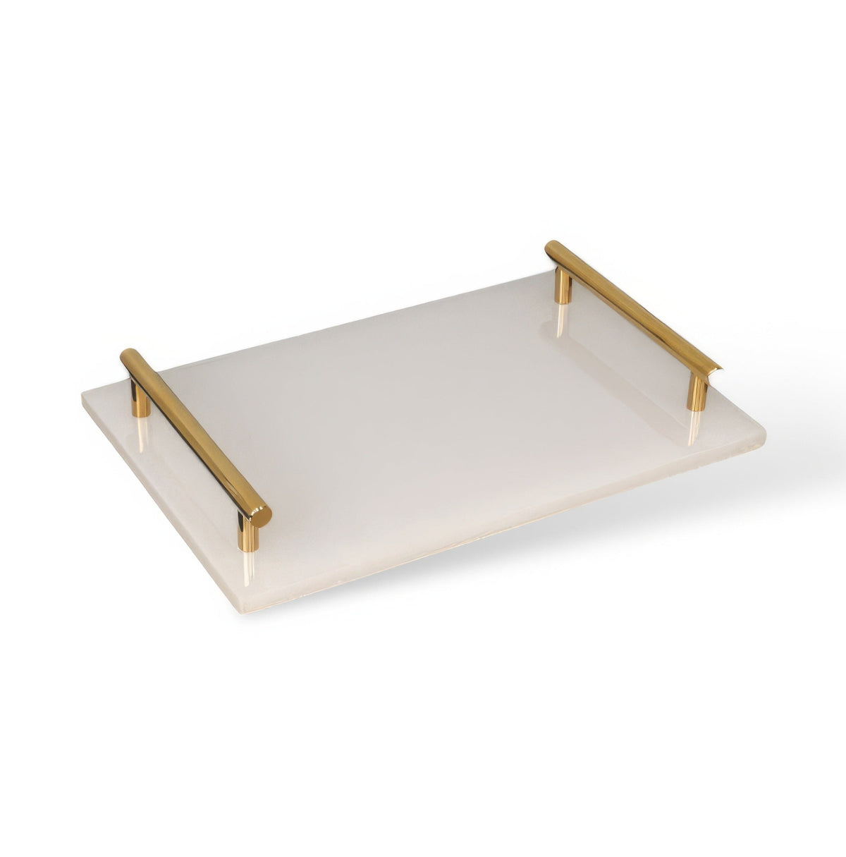 Marble-Look Resin Bathroom Set with Gold Accents, Soap Dispenser, Dish and Tumbler