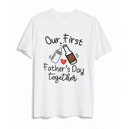 Matching First Father's Day Dad and Baby Outfits for Coordinated Family Photos