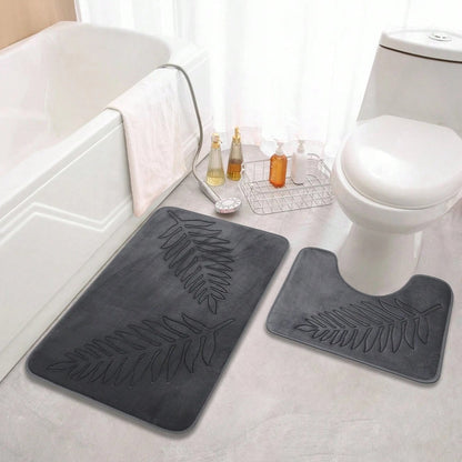 Memory Foam Bath Mat Set – Soft Absorbent Mats with Non-Slip Backing