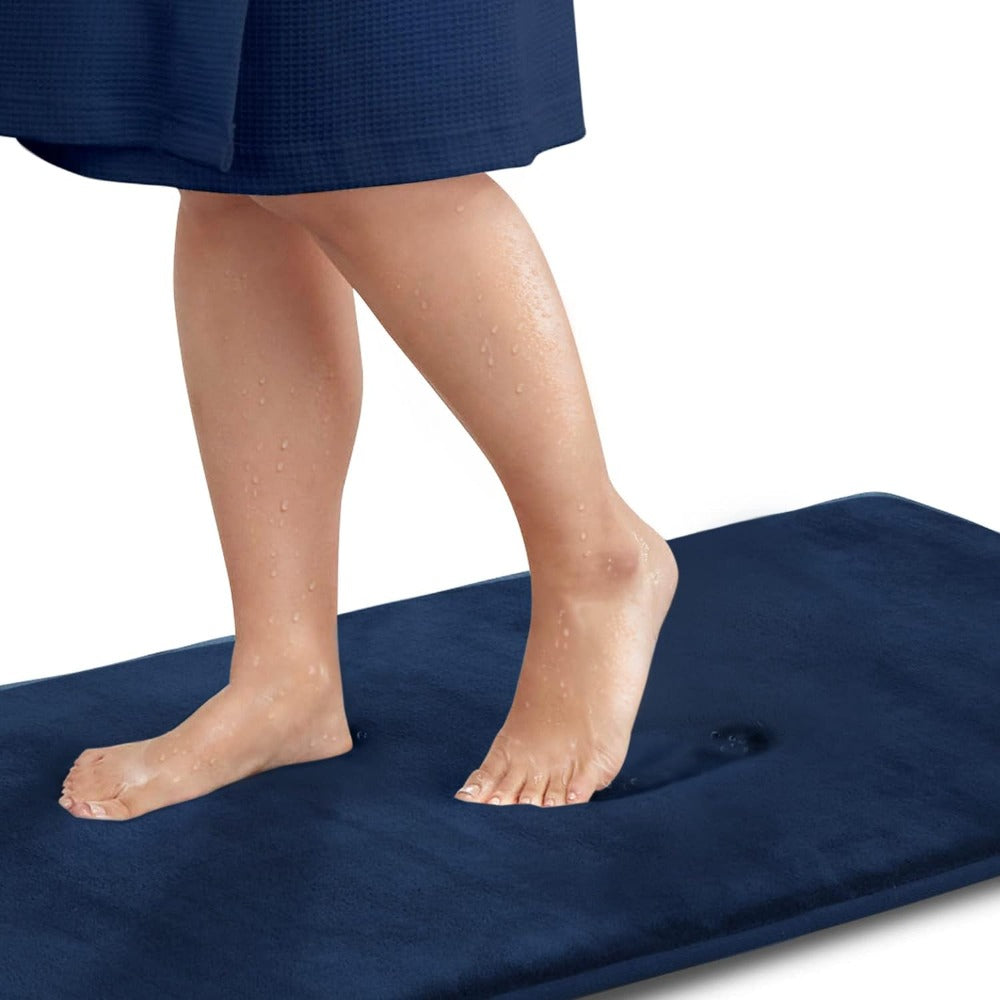Memory Foam Bath Mat with Soft Cushioning and Non-Slip Backing