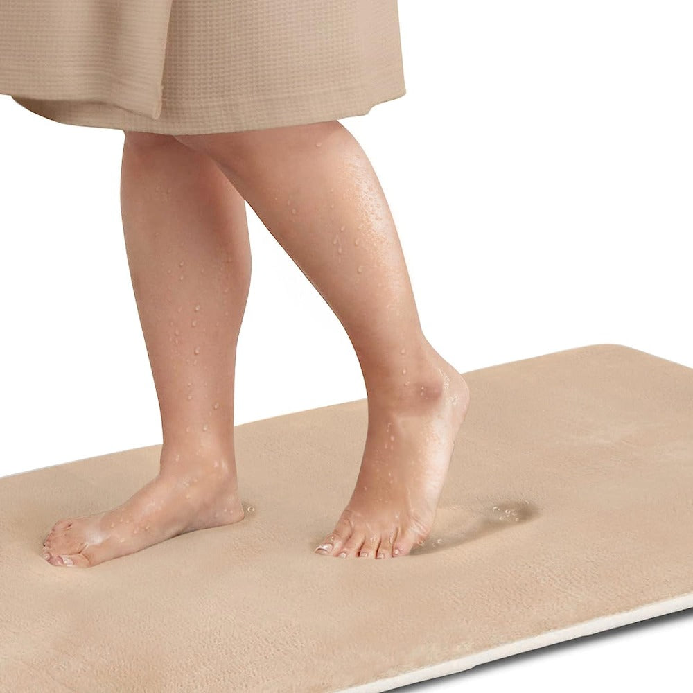 Memory Foam Bath Mat with Soft Cushioning and Non-Slip Backing