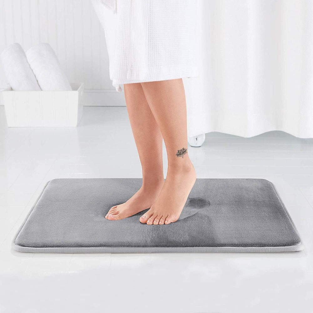 Memory Foam Bath Mat with Soft Cushioning and Non-Slip Backing