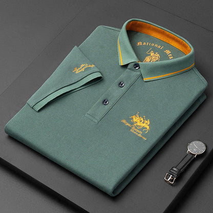 Men's Classic Polo Shirt with Button Closure in Multiple Colours