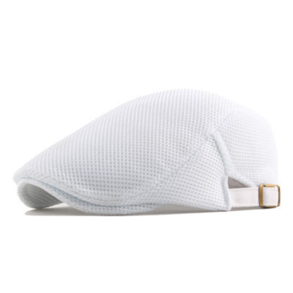 Men's Lightweight Mesh Flat Cap with Adjustable Fit