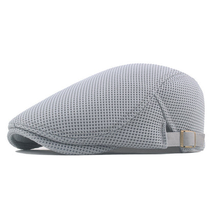 Men's Lightweight Mesh Flat Cap with Adjustable Fit