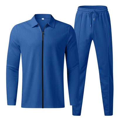Men's Modern Zipper Tracksuit with Elastic Waistband