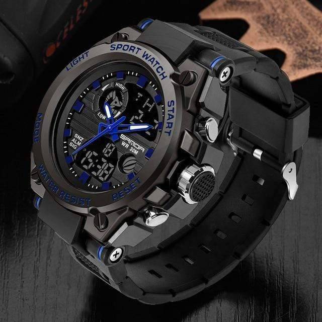 Men's Outdoor Sport Watch with Dual Digital and Analogue Display