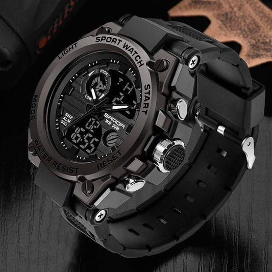Men's Outdoor Sport Watch with Dual Digital and Analogue Display