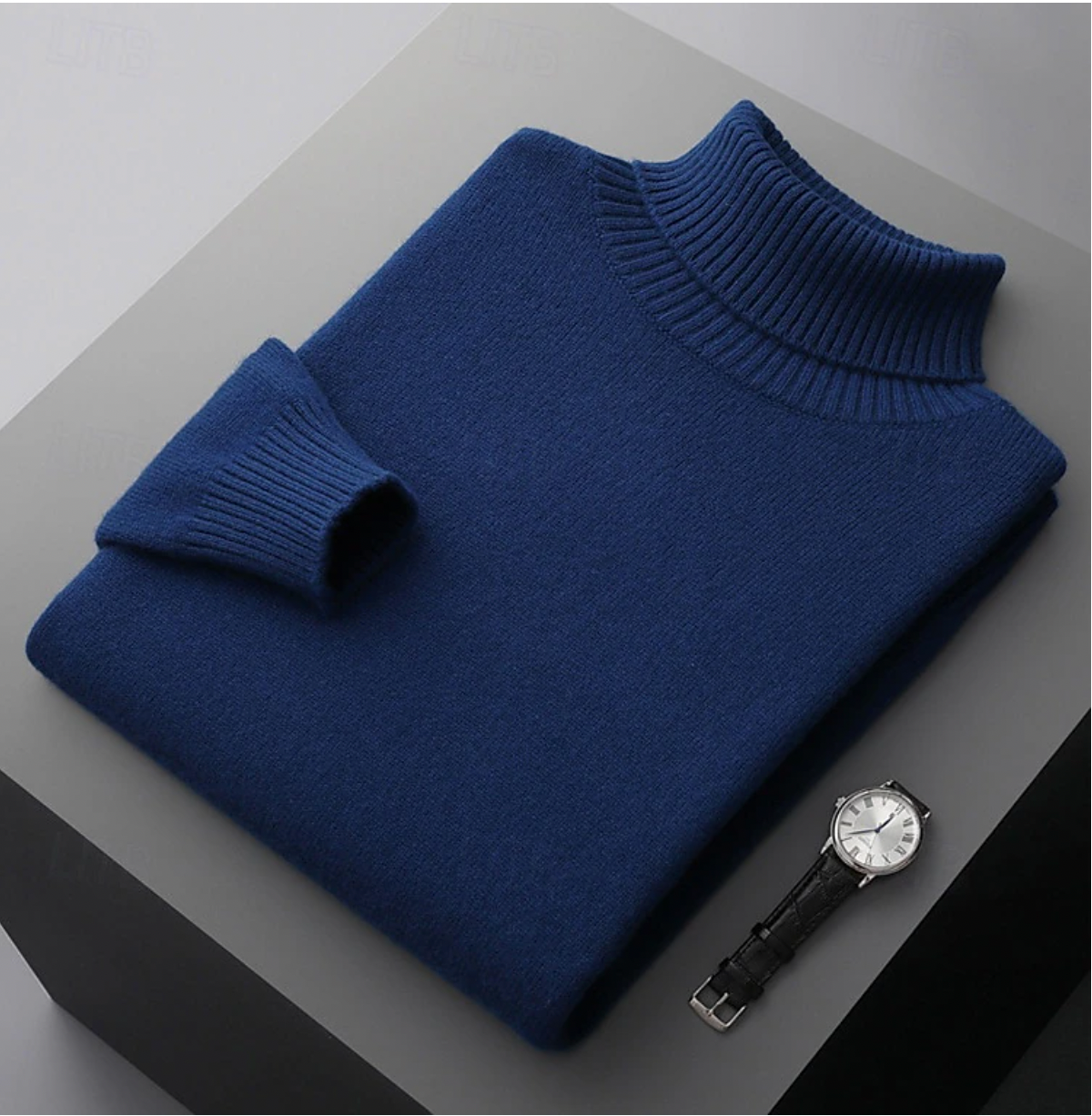 Men's Ribbed Turtleneck Sweater