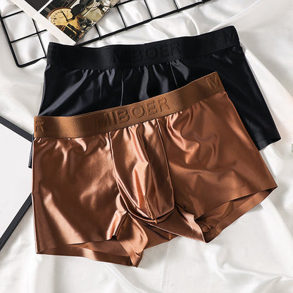 Men's Satin Boxers with Stretch Fit and Breathable Fabric