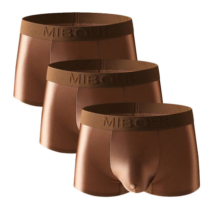 Men's Satin Boxers with Stretch Fit and Breathable Fabric