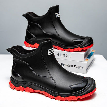 Men's Waterproof Slip-Resistant Boots with Flexible Entry