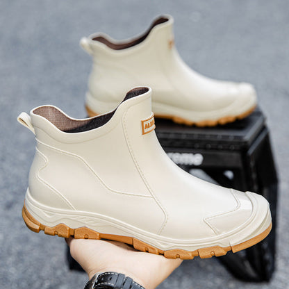 Men's Waterproof Slip-Resistant Boots with Flexible Entry
