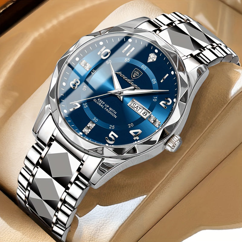 Men's Waterproof Titanium Sports Watch with Multifunction Display