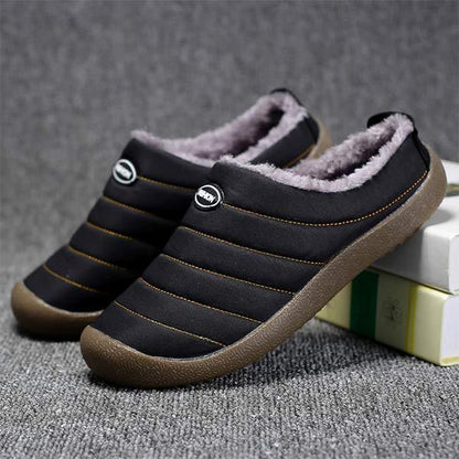 Men's Winter Slippers with Warm Lining, Slip-On Design and Non-Slip Outsole