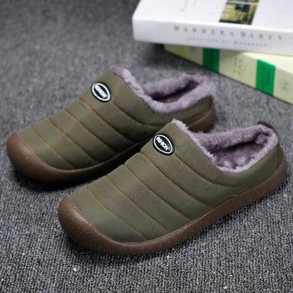 Men's Winter Slippers with Warm Lining, Slip-On Design and Non-Slip Outsole