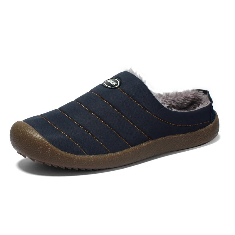 Men's Winter Slippers with Warm Lining, Slip-On Design and Non-Slip Outsole