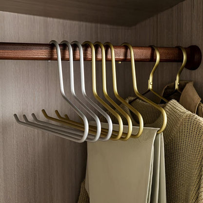 Metal Clothes Hangers – 5-Piece Slim Non-Slip Hangers for Wardrobe Organisation