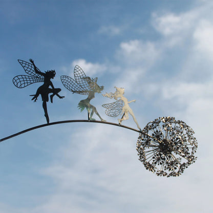 Metal Fairy with Dandelion Garden Sculpture 75 cm Decorative Lawn Ornament