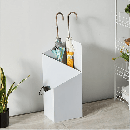 Metal Umbrella Stand with Removable Drip Tray and Scandinavian Design