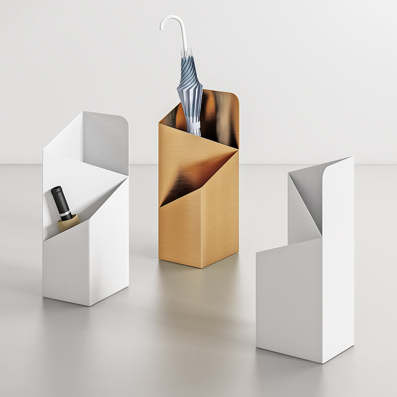 Metal Umbrella Stand with Removable Drip Tray and Scandinavian Design