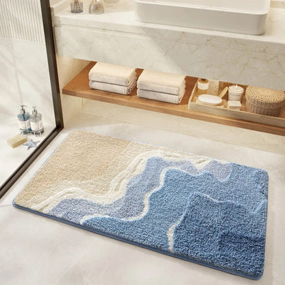 Microfibre Bath Mat – Soft Absorbent Bathroom Mat with Non-Slip Backing
