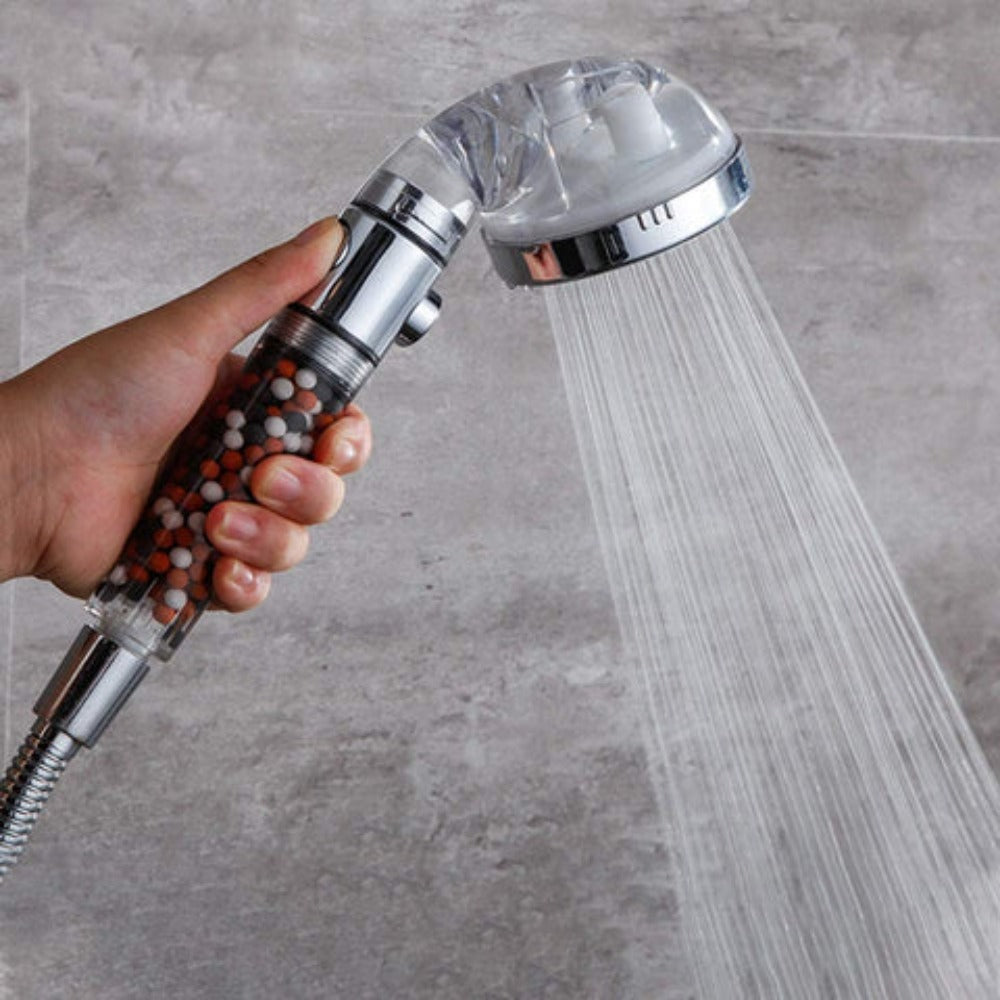 Mineral Filter Shower Head with 3 Spray Modes and Water-Saving Design