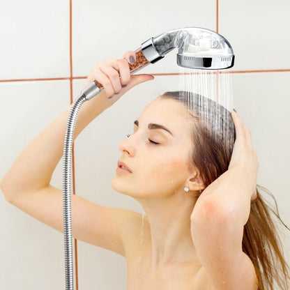 Mineral Filter Shower Head with 3 Spray Modes and Water-Saving Design