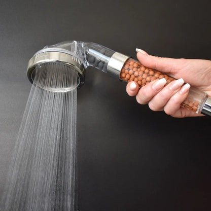 Mineral Filter Shower Head with 3 Spray Modes and Water-Saving Design